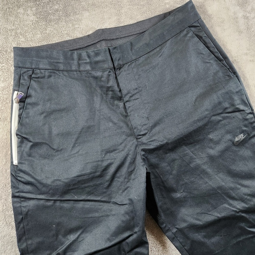 Nike Sportswear Cropped Pants Size 34 (26") Black Lifestyle Tapered Leg Sneaker‎